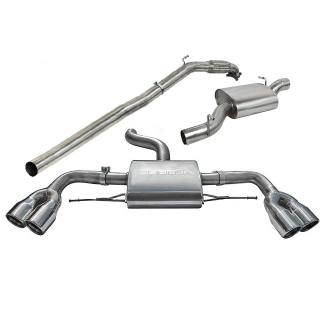 Línea de escape "Turboback" para Audi TTS (MK2) Quattro