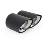 Puntas de rendimiento OEM para BMW Serie G - Puntas de escape de repuesto deslizantes de fibra de carbono de 4" más grandes