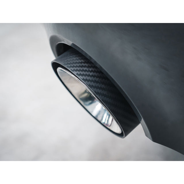 Puntas de rendimiento OEM para BMW Serie 2 (G42) - Puntas de escape de repuesto más grandes de 4" de fibra de carbono para deslizar