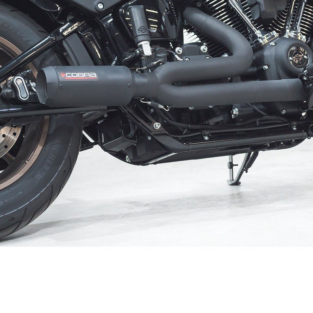 Línea de escape completa 2 en 1 estilo GP para Harley-Davidson Softail