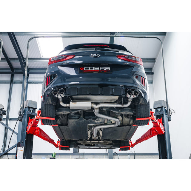 Línea de escape "Catback" con válvula de salida cuádruple para KIA Ceed GT (modelos GPF 2018-2021).