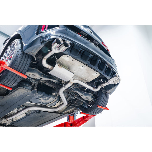 Línea de escape "Catback" con válvula de salida cuádruple para KIA Ceed GT (modelos GPF 2018-2021).