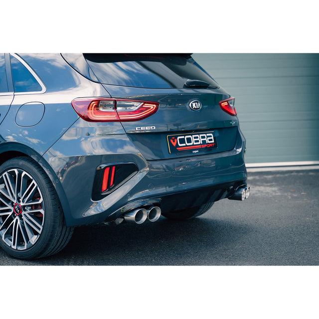 Línea de escape "Catback" con válvula de salida cuádruple para KIA Ceed GT (modelos GPF 2018-2021).