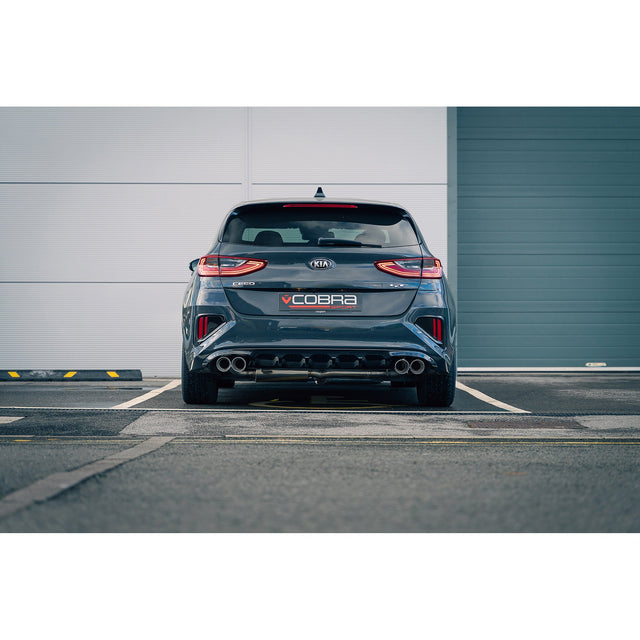 Línea de escape "Catback" con válvula de salida cuádruple para KIA Ceed GT (modelos GPF 2018-2021).