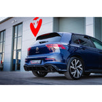 Silenciador de escape "Axleback" estilo Race GTI doble salida para VW Golf R-Line (Mk8) 1.5 TSI (20>)