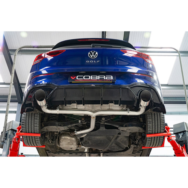 Silenciador de escape "Axleback" estilo Race GTI doble salida para VW Golf R-Line (Mk8) 1.5 TSI (20>)