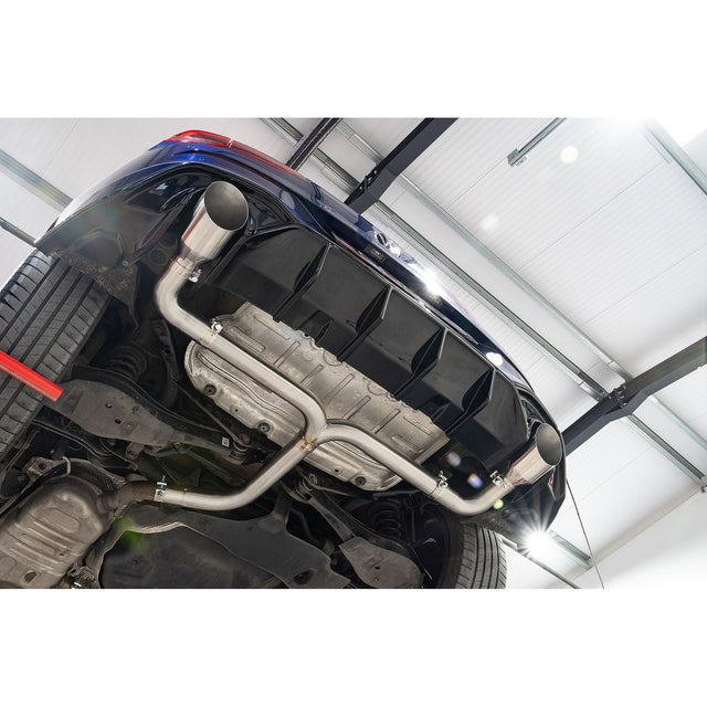 Silenciador de escape "Axleback" estilo Race GTI doble salida para VW Golf R-Line (Mk8) 1.5 TSI (20>)