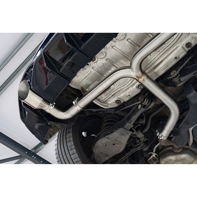 Silenciador de escape "Axleback" estilo Race GTI doble salida para VW Golf R-Line (Mk8) 1.5 TSI (20>)