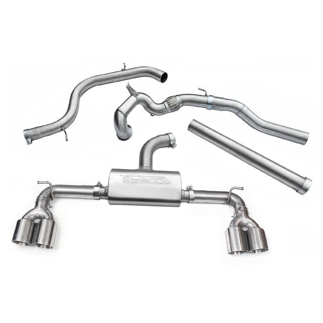 Línea de Escape "Turboback" Estilo Quad de Salida para VW Golf GTI (MK7) 2.0 TSI (5G) (12-17)
