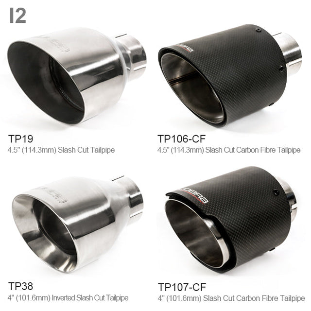 Sistema de escape "Catback" con resonador para Jaguar F-Type V6 (14-20).