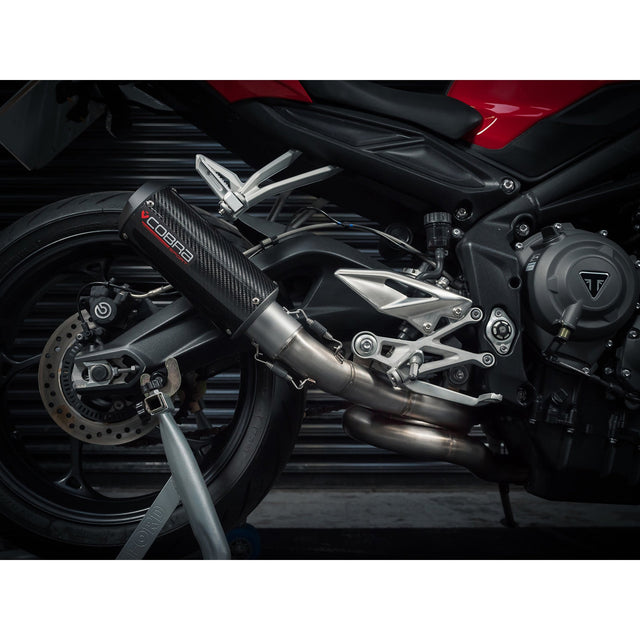 Medio sistema de escape para Triumph Street Triple 765 S, R y RS (2017-19)