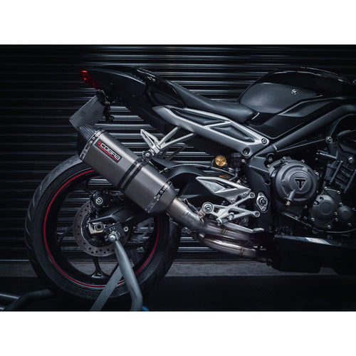 Medio sistema de escape para Triumph Street Triple 765 S, R y RS (2017-19)