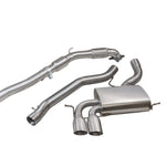 Línea de Escape "Turboback" para Audi A3 (8P) 2.0 TFSI Quattro (3 Puertas)