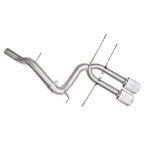 Silenciador de Escape Trasero para Ford Focus ST TDCI (MK3) 5 Puertas Familiar (Wagon) 185 cv