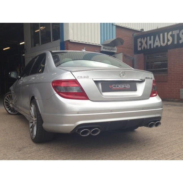 Silenciador de Escape Trasero AMG Style Cuatro Salidas para Mercedes W204 C200 / C220 / C250 (Diésel)