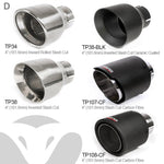 Línea de escape "Axleback" de 2.5" Venom para Ford Mustang 2.3 EcoBoost Convertible (2015-18)