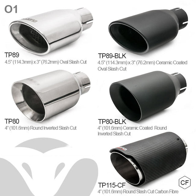 VW Golf R Mk7 Cobra Sport Exhaust Tailpipe Options O1